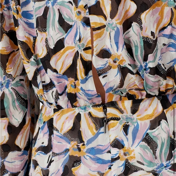 Rebecca Taylor NYC Long Sleeve Bow Fleur Dress 2 - Picture 4 of 6